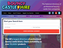 Tablet Screenshot of bouncycastlehire.co.uk